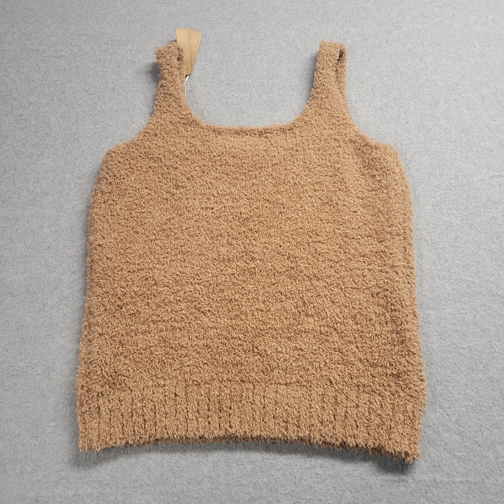 SKIMS Cozy Knit Tank Top Camel Brown Boucle Loungewear 2X/3X NEW - Picture 7 of 7